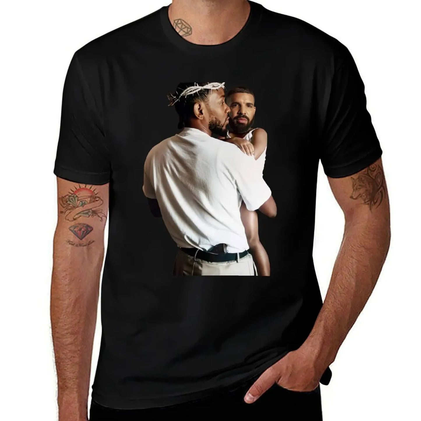 Funny Kendrick Lamar Holding Baby Drake T-Shirt