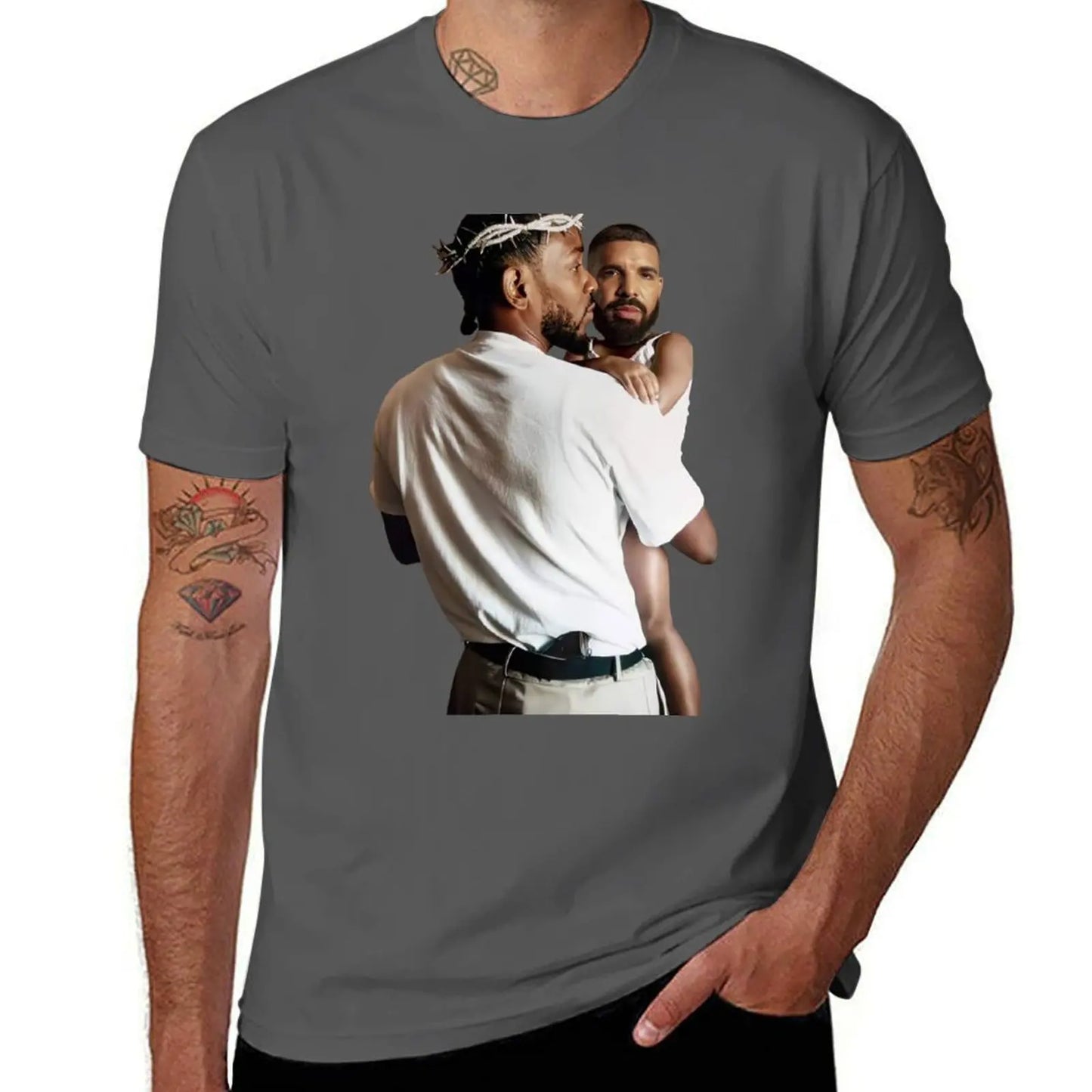 Funny Kendrick Lamar Holding Baby Drake T-Shirt