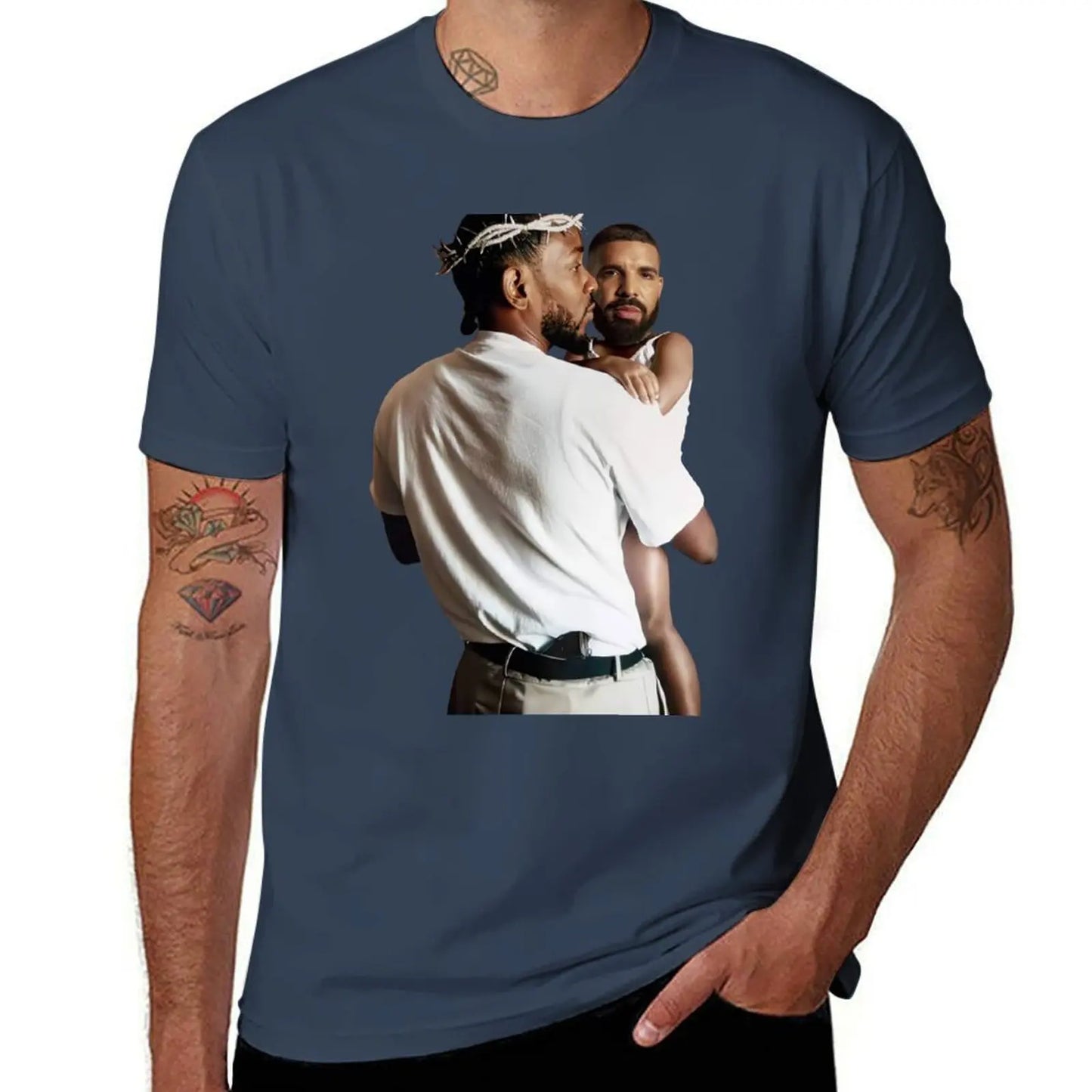 Funny Kendrick Lamar Holding Baby Drake T-Shirt